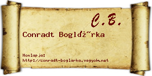 Conradt Boglárka névjegykártya